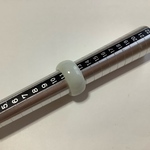 夏に爽やか白翡翠リング１１号