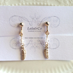 feather crash grass beads earring&pierce