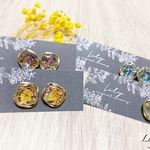レースフラワー×ゴールドフープの一粒ピアス《受注作成品》