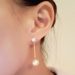 コットンパールのゆらゆらピアス