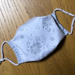 [薄手で涼しい]ブルー透かし模様超立体マスク