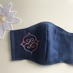 アイヌ刺繍　麻　夏マスク