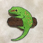 枝付きヤモリブローチ　グランディスヒルヤモリ