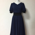 (再)バストすっぽり夏ワンピ(ネイビー)