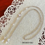 【再販】🌼 SWAROVSKI＆お花の可愛いメガネチェーン  グラスコード🌼 (マスクチェーンとの2WAY作成可能です)