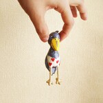 [送料無料] ﾊｰﾄのﾊﾟﾝﾂのハシビロコウブローチ