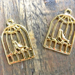 SALE!【４個セット】鳥かご型フックチャーム ハンドメイドアクセサリー素材・材料106