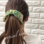 送料無料★バナナクリップ アーチ型【tropical hemp ribbon♡】