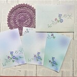 爽風～朝顔のハーモニー☆和紙イラストはがきセット（暑中見舞いにもどうぞ）