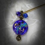 宇宙色アクリル玉のかんざし