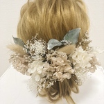 ウェディング　結婚式　プリザーブドフラワー  ドライフラワー　髪飾り