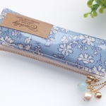 LIBERTY　リバティ　Capel　カペル　スカイブルー　つや有りビニコのmini×5ポーチ　コイン、キーケースに♪