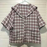 ▼SALE▼ GIZA GIZA HEART no CHECK SAILOR SHIRTS