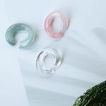  w slur＊アクリル イヤカフ 片耳用 選べる3色 イヤーカフ 