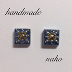 レトロタイルピアス＊デニム＊ブリオン