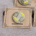 27mm*ミモザ刺繍のヘアゴム