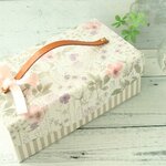 リバティ　持ち手付き2段道具箱　イルマ　ピンク　パープル系