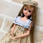 リカちゃんサイズ　22cmドールサイズ　ブルーマリン