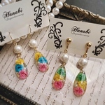 かすみ草❤︎‬ドライフラワー春ピアス/イヤリング/ストラップ