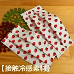 【接触冷感】2サイズ//夏でもさらっといちご柄プリーツマスク/ノーズワイヤー入り