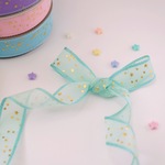 チュールリボン2.5cm幅 4m☆ハンドメイド☆パーツ☆資材☆キッズアクセサリー☆かわいい☆ゆめかわいい☆パステル☆