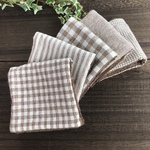 【限定】□1014 今治タオル ミニハンカチ5P  CHIC BROWN