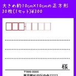 商品コード90 大きめ正方形 宛名シール 30枚 差出人印刷無料です