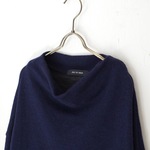 アンゴラウール接結ボトルネックプルオーバー(navy)