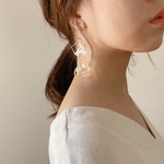 clear petal pierce/earring