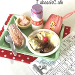 hand  made ミニチュア ドールハウス      平成の給食②