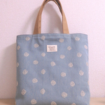 「haruyou様ご予約品」刺繍ドットデニムのトートバッグ