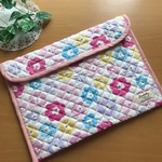 連絡帳袋＊カラフル花柄ホワイト