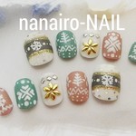 パステル★ノルディック柄ネイル