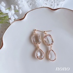クリアストーンピアス(イヤリング)/サージカルステンレス nonoacs