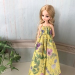 リカちゃん　服　サマーワンピース　フラワー　イエロー