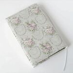 単行本ブックカバー　薔薇　グレー