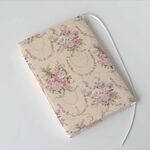 文庫本ブックカバー　薔薇　ピンク