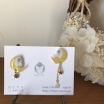 月に遊ぶうさぎ　イヤリング/ピアス