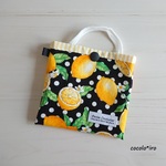 マスクケース（ 仮置き )　　　 * Lemon × Dot 　col. black