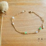 華奢でシンプルなブレスレット（グリーン）