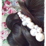 *＊コットンパールのヘアクリップ＊*