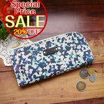 【SALE】 リバティ・スナッグビーチ Blue系　L字ファスナー 長財布