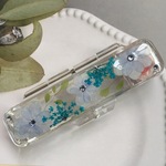 紫陽花の押し花印鑑ケース