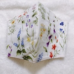 送料無料꙳★*ﾟ夏用マスク/大人用/プレゼントにも/花柄/かわいい/夏用/爽やか/手作りマスク/ハンドメイド/薄い生地/ボタニカル柄
