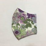 ♡立体マスク　花柄　薄紫　大人用　手作りマスク♡