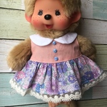 580モンチッチ Ｓサイズ　小花柄のワンピース