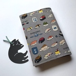 文庫サイズのブックカバー。こんなの欲しかった！ねこの🔖付き。トールサイズ入ります。