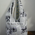 ch様オーダー品：USA生地　イヌ新聞のショッピングバッグ