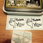 消しゴムはんこ☆ネコちゃんTHANK     YOU