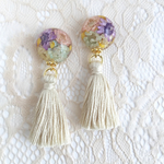 受注製作♡カラフルflower＊タッセル イヤリング